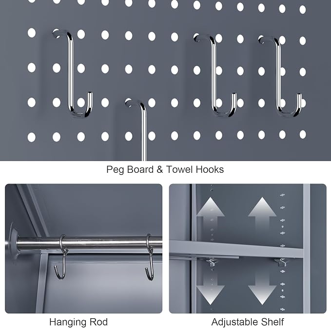 GREATMEET 72.8" H Metal Storage Cabinets - Image 7