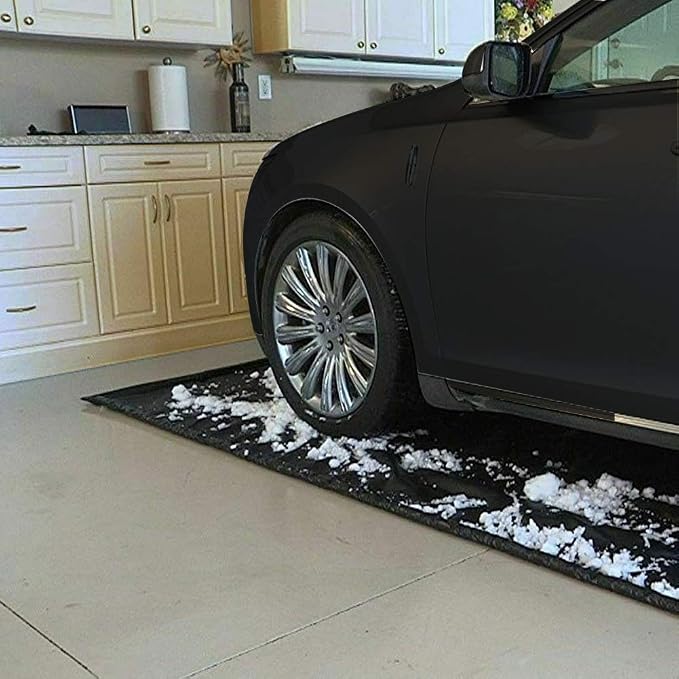 Oil Mat for Garage Floor, Car Parking Mat Containment for Snow, Rain - Image 6
