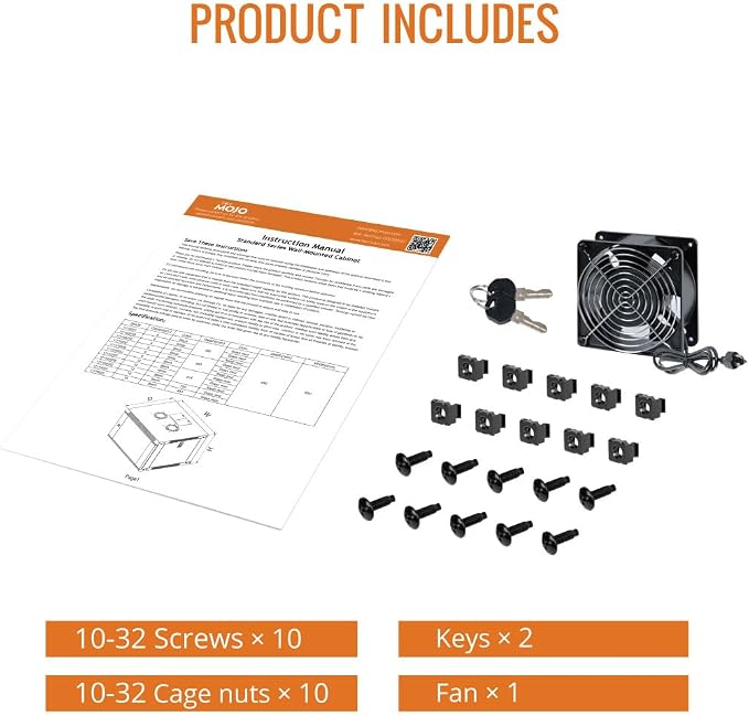 Tecmojo 12U Wall Mount Rack Network Cabinet - Image 6
