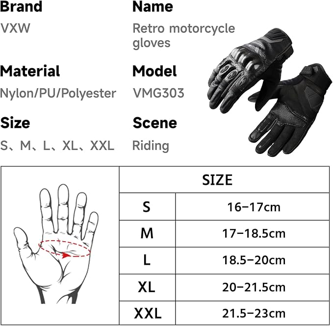 VXW Motorcycle Gloves for Men and Women - Image 5