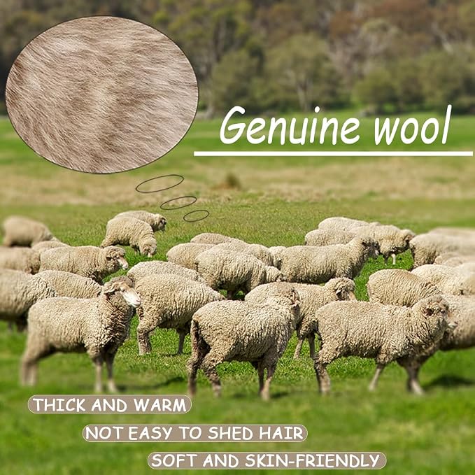 Genuine Wool Car Seat Cushion Comfort Style,Adorable Sheep Shaped Cushion - Image 7