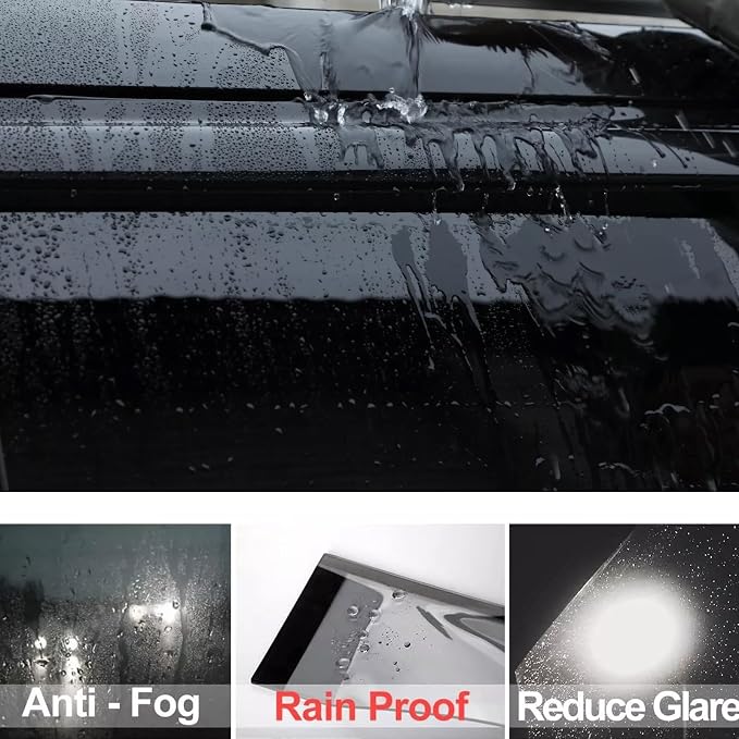 4pc Sun Rain Guards Window Visor Wind Deflector Compatible - Image 9