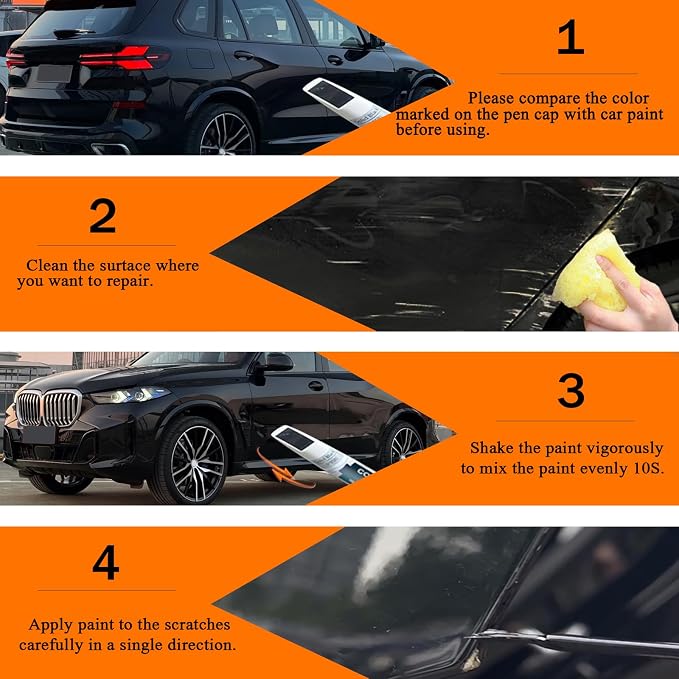 Alpine White Touch Up Paint for BMW, Car Paint Pen Scratch Repair Two-In-One - Image 6