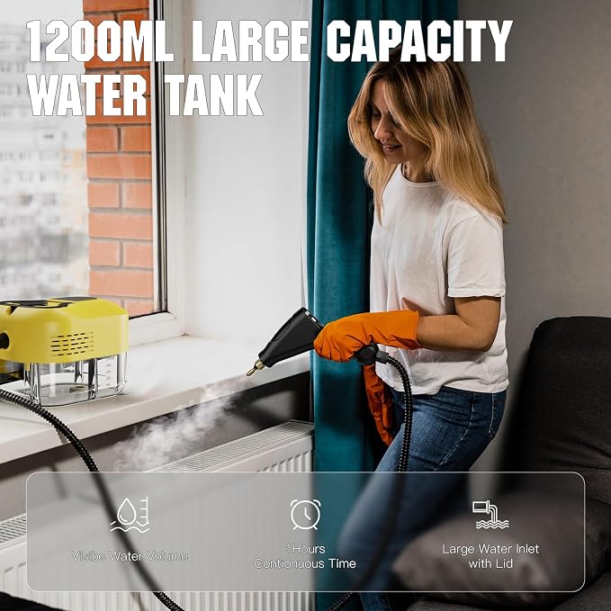 Handheld Steam Cleaner for Home&Kitchen, 212°F High Temperature, 1200ML Tank - Image 6