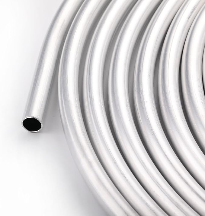 5/8" OD Aluminum Hard Fuel Line Hardline Tube Tubing Coil 10 Feet Roll - Image 3