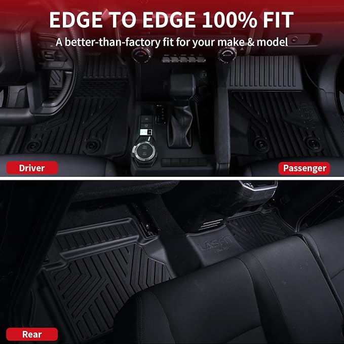 LASFIT Floor Mats Fit for Tacoma 2024-2025 Xtra Cab All Weather Floor Liner TPE - Image 8