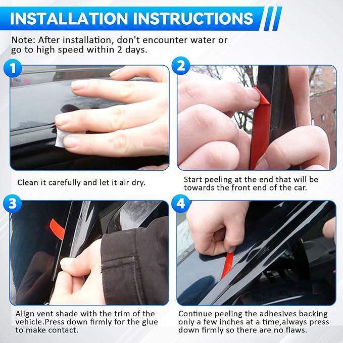 Window Visors Sun/Rain Guard Compatible - Image 6