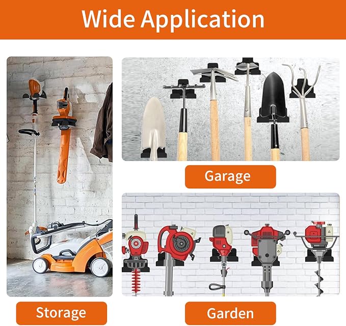 2 Pack Weed Eater Hanger,Weedeater Rack Garage Organizer Trimmer Rack, Garden - Image 6