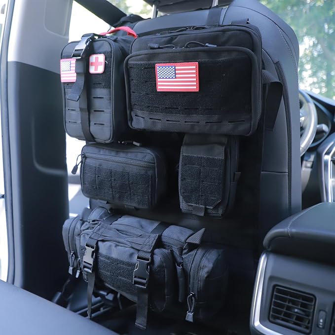 Universal Tactical Seat Back Organizer Vehicle Molle Panel Organizer Storage - Image 7