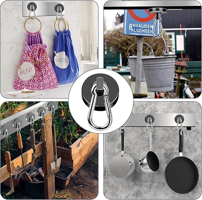 MIKEDE Magnetic Hooks Heavy Duty, 70LBS Strong Magnetic Hooks - Image 7