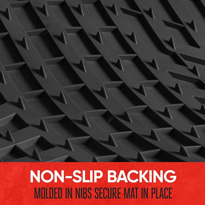 Motor Trend FlexTough Plus-2 Piece Front Car Floor Mats- Black Contour - Image 7