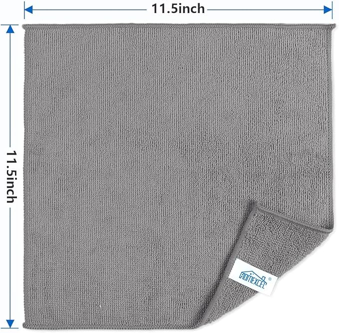 HOMEXCEL Grey Microfiber Cleaning Cloth, 150 Pack Cleaning Rags, Cleaning Towels - Image 7
