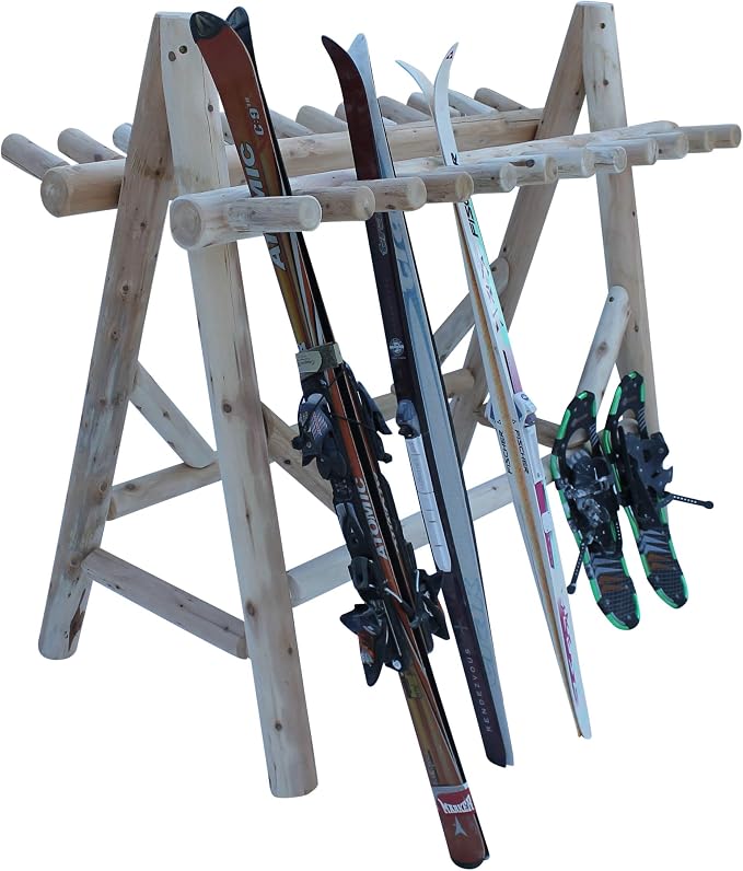 22-Place Freestanding Ski Log Racks, Pole Ski Holders, Garage Racks - Image 9