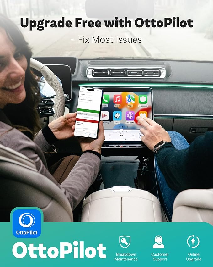 OTTOCAST Mini 2025 2-in-1 Wireless CarPlay/Android Auto Adapter, 5GHz WiFi - Image 8