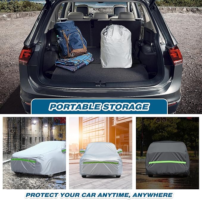 TUCAREST 6-Layers Full Car Cover Universal Premium Shell Zipper Design - Image 7