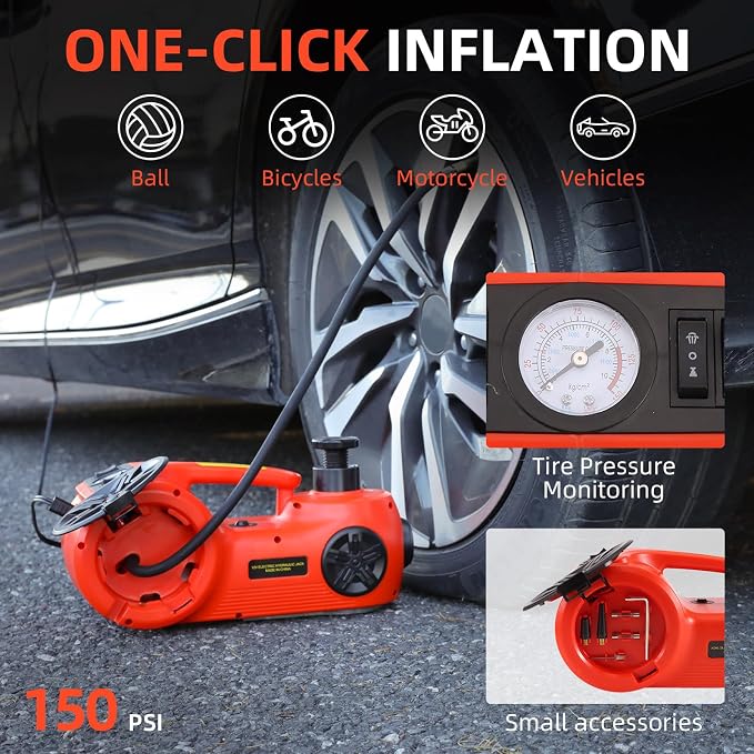 Upgraded Electric Car Jack 5 Ton Floor Jack Hydraulic Jack Stand - Image 6