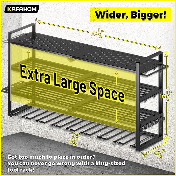 KAFAHOM Power Tool Organizer-8 Drill Holder Wall Mount,Tool Organizer and - Image 6