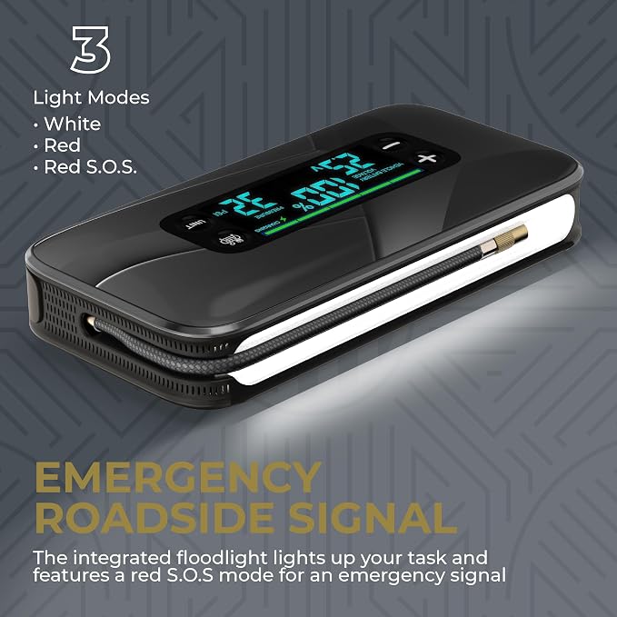 HALO Bolt Ultimate 3 Portable Car Battery Jump Starter | 130 PSI Air Compressor - Image 7