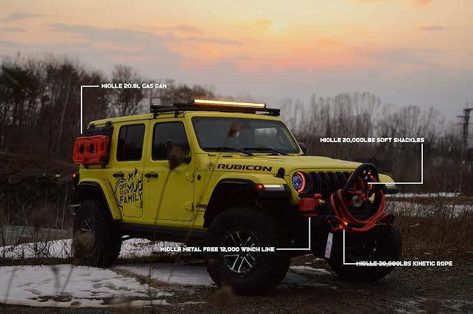 MiolleGear Kinetic Recovery Rope kit Heavy Duty Tow Rope - Image 7