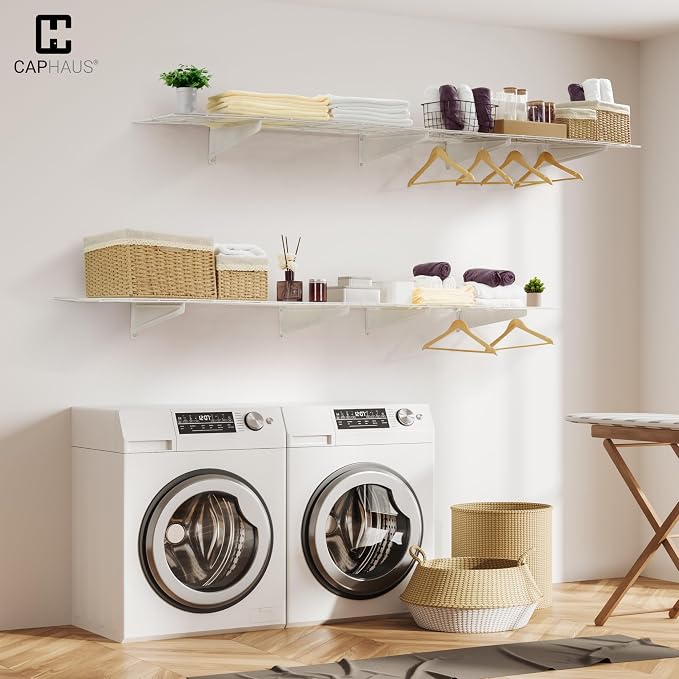 CAPHAUS Garage Wall Shelving, 96 in. W x 18 in. D Wall Mounted Garage Shelves - Image 9