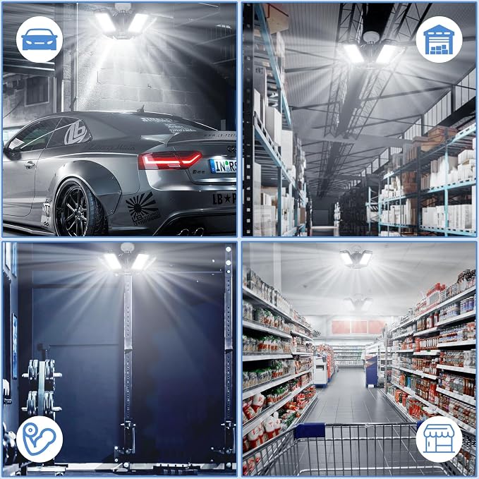 LED Garage Lights Bulb 2 Pack - 120W - Image 7