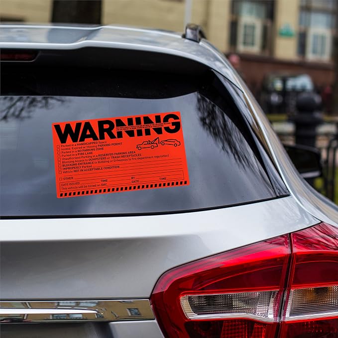 Easykart Labels 50 Parking Violation Notice Tow Stickers - Image 5