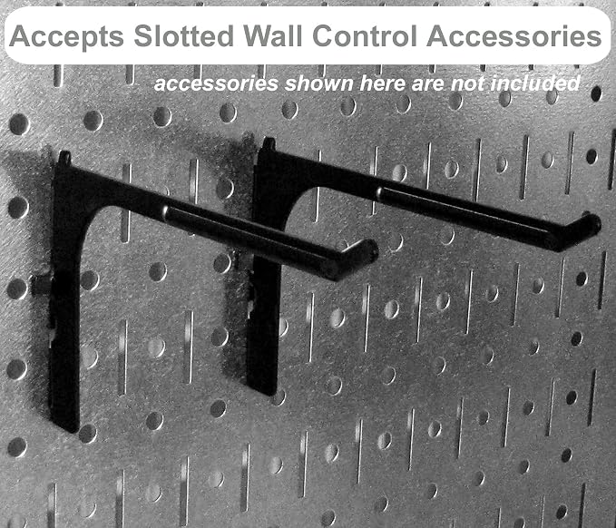 Wall Control Metal Pegboard Tool Organizer and Gray Metal Pegboard Pack - Image 7