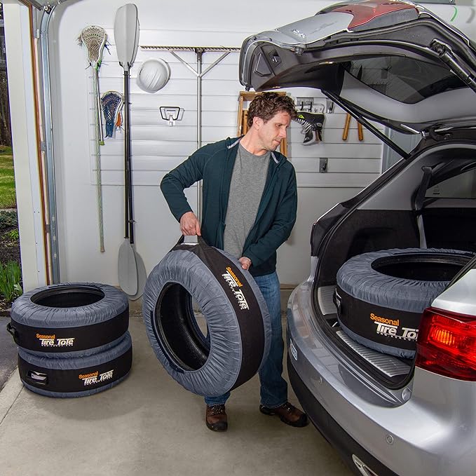 Kurgo Seasonal Tire Tote | Spare Tire Cover | Portable Wheel Bags | Winter Tire - Image 4