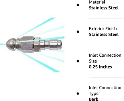 Pressure Washer Sewer Jetter Nozzle - Image 7