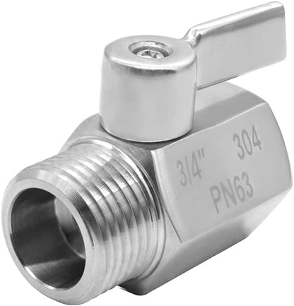 beduan Stainless Steel 3/4" Shut Off Valve GHT Thread Garden Hose Heavy Duty by Beduan