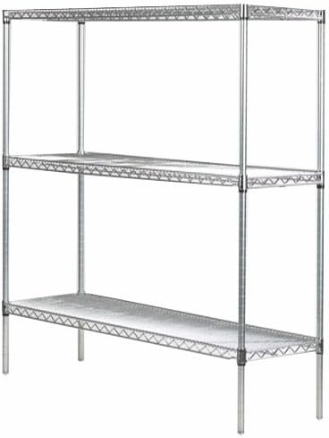 Omega 30" Deep x 48" Wide x 96" High 3 Tier Chrome Starter Shelving Unit by OmegaProductsCorporation