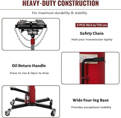 Transmission Jack with Wheels-Hydraulic Transmission Jack with Foot Pedal - Image 4