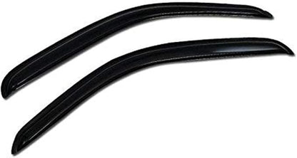 Dark Smoke Tint Window Visors Front Rear Deflector Sun/Rain/Wind Guards Shade by HS+Power