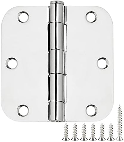 18 Pack Interior Door Hinges Polished Chrome 3.5 inch X 3-1/2" 5/8 Radius by TDCHINGES