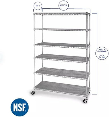 Organize in Style with The Members Mark 6-Tier NSF Heavy Duty Wire Shelving - Image 3