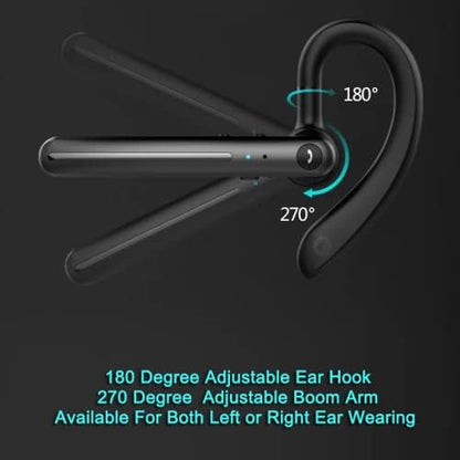 IHAO Single Ear Wireless Bluetooth Earphone Noise Cancelling Stereo Dual HD Mic - Image 4