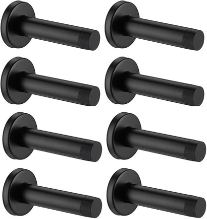 JQK Door Stopper Black, 304 Stainless Steel Thicken 1mm Sound Dampening Door by Homeimprovement
