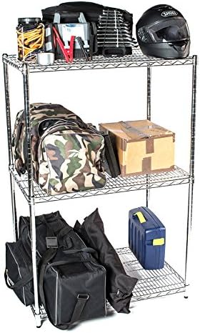 Omega 14" Deep x 30" Wide x 86" High 3 Tier Chrome Starter Shelving Unit - Image 3
