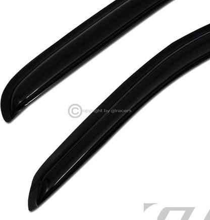 Dark Smoke Tint Window Visors Front Rear Deflector Sun/Rain/Wind Guards Shade - Image 5