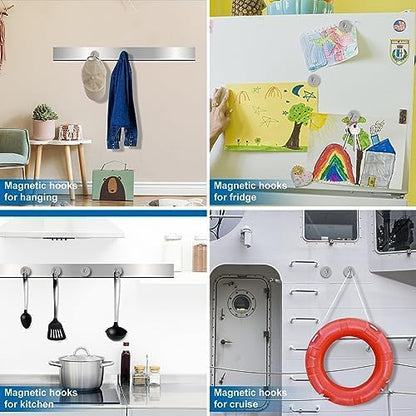 LOVIMAG Magnetic Hooks for Cruise Cabins, 40lbs Magnetic Hooks for Classroom - Image 2