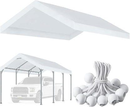 12'x20' Upgraded Carport Replacement Top Canopy Cover by Vanteriam