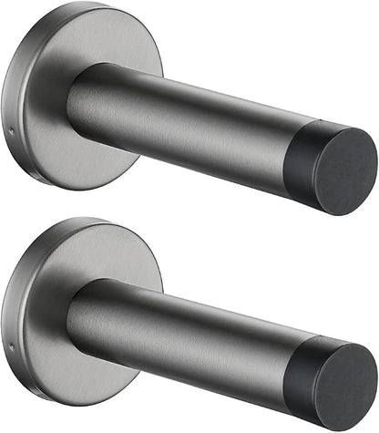 JQK Door Stopper, 304 Stainless Steel Thicken 1mm Sound Dampening Door Stop by Homeimprovement