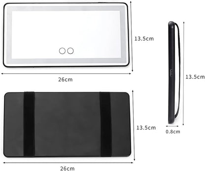 Car Visor Vanity Mirror with Rechargeable LED Lights, 3 Light Modes & Dimmable - Image 6
