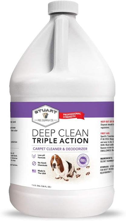 Professional Strength Deep Clean 3X Carpet Cleaner Solution & Deodorizer by StuartPetSupplyCo