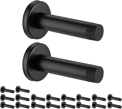 JQK Door Stopper Black, 304 Stainless Steel Thicken 1mm Sound Dampening Door by Homeimprovement