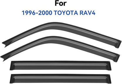Window Visors Rain Guards for 1996 1997 1998 1999 2000 Toyota RAV4, Out-Channel - Image 2