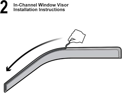 2pcs Compatible With 93-11 Ranger In Channel Style Sun Rain Guard Durable Side - Image 4