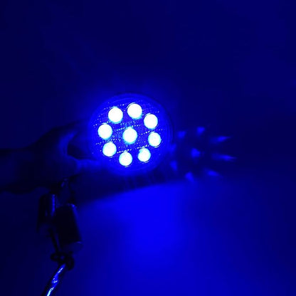 AUXMOTEC 27W Spot Blue Round Work LED Light Fog Offroad Off Road Lights Driving - Image 5
