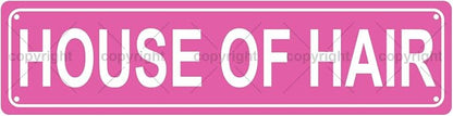 HOUSE OF HAIR Space Metal Tin Street Sign Bar Cafe Garage Cave Home Room Wall by Unknown