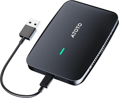 Ai Box Carplay/Android Auto Wireless Adapter, 4-in-1 Ai Box, Dual Bluetooth/WiFi by MYATOTO